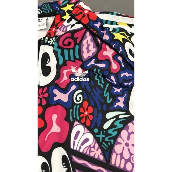 Adidas Originals Jacket Women Medium Hattie Stewart Floral Eyes Track Full Zip - Picture 10 of 12